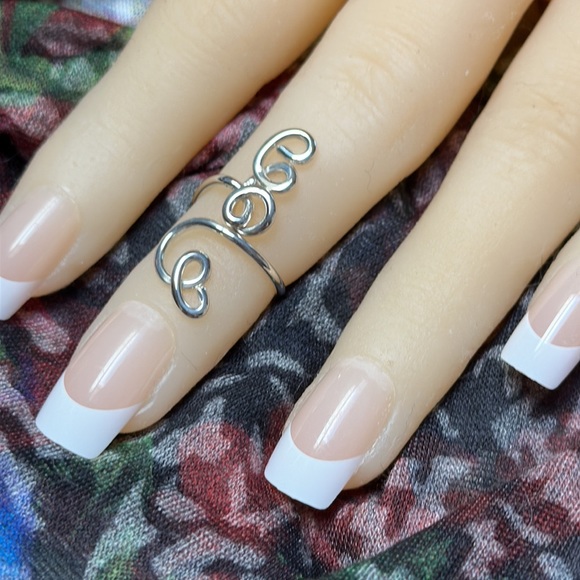 Sterling Silver Toe Ring- Adjustable Unique Toe Ring- Hand crafted Original FS32 - Picture 5 of 8